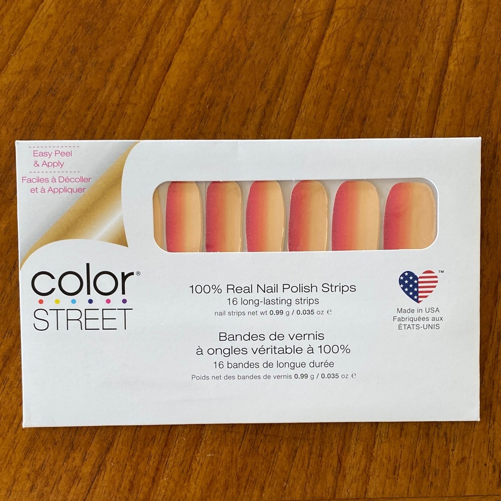 4/$25 Color Street Into the Sunset Ombre Nail Polish Strips NEW unopened